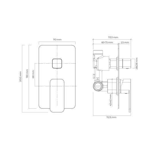 Set Kopfbrause Oltens Regna 37009100, Badewannen- und Duscharmatur Oltens Hadsel 34108100, 39403100, 39306100, 37200100, 37111100