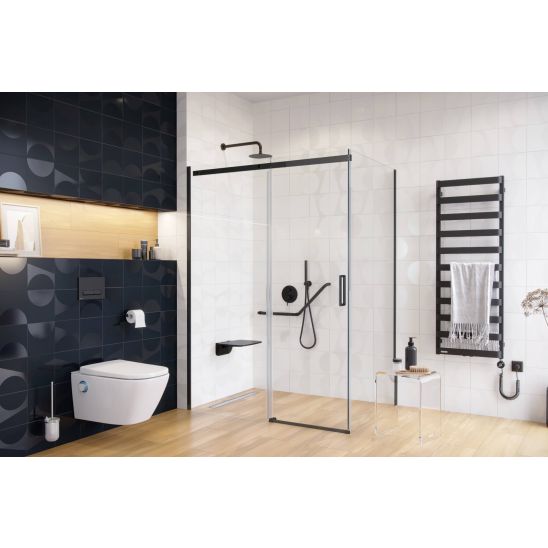 Set Duschtüren Excellent Rols KAEX.2612.1200.LP2/2.BL, Duschwand mit Türen Excellent Rols KAEX.2606.800.LP.BL, KAEX.2612.1200.LP1/2.BL