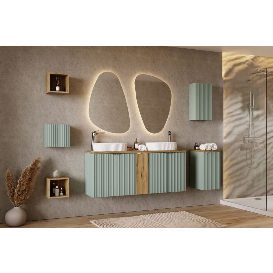 Set Kabinett Comad Nova White NOVA WHITE 82-60-2S, Waschbecken Comad Beyond BEYOND 5 WHITE ( E-6564 ), NOVA OAK A 89-60