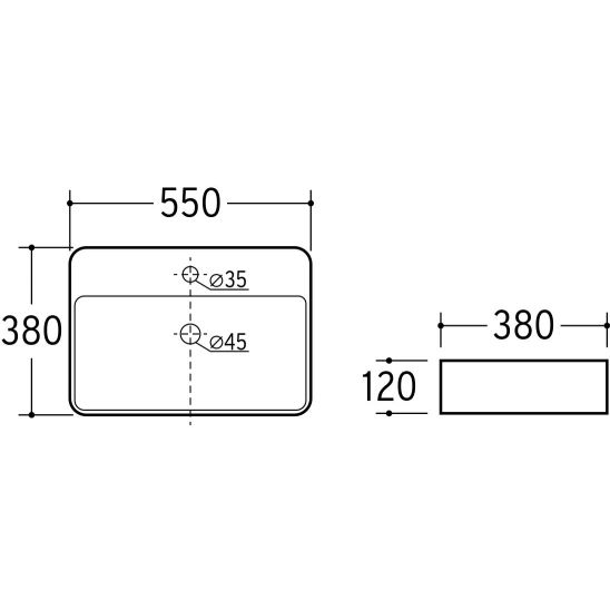 Set Kabinett Comad Talia Casella TALIA CASELLA 82-80-46-2S, Waschbecken Comad Trust 2 TRUST 2 WHITE ( E-6282 ), BLACK 89-80-46 L