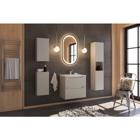 Set Kabinett Comad Nova Cashmere NOVA CASHMERE 82-60-2S, Arbeitsplatte Comad Nova Cashmere NOVA CASHMERE 89-60