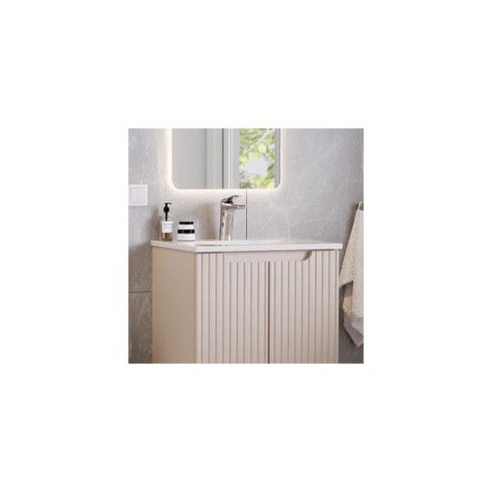 Set Badschrank Comad Nova Cashmere NOVA CASHMERE 82-60-2S, Waschbecken Comad Sky 3 SKY 3 60CM DP (E-8099-3-60)