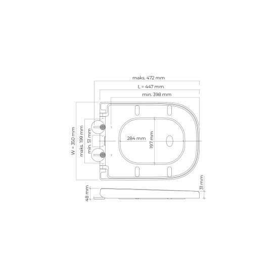 Set WC-Becken Oltens Hadsel 42543000, Toilletensitz Oltens Hadsel 45118000
