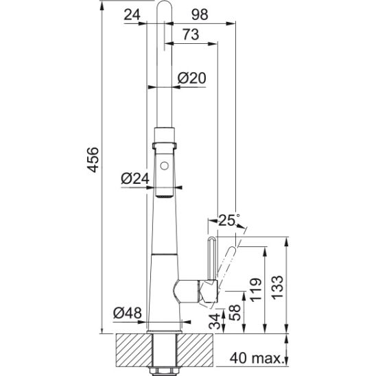 Set Küchenarmatur Franke Icon Semi-Pro 115.0690.598, Flüssigkeitsspender Franke Active SM 119.0547.906
