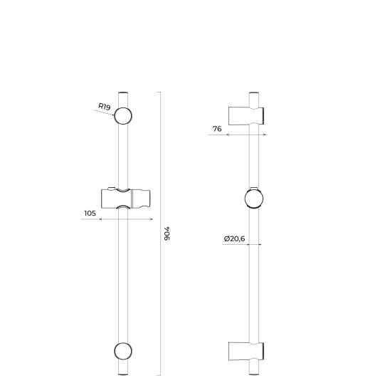 Set Duschbatterie Oltens Hadsel 33006400, Duschstange Oltens Alling 37301400, 37200400, 37111400