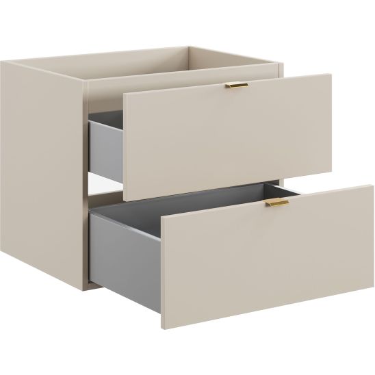 Set Kabinett Comad Dalia Cashmere DALIA CASHMERE 82-60-46-2S, Naphtha-Arbeitsplatte Comad Nordic Cremona CREMONA 89-60-46 M