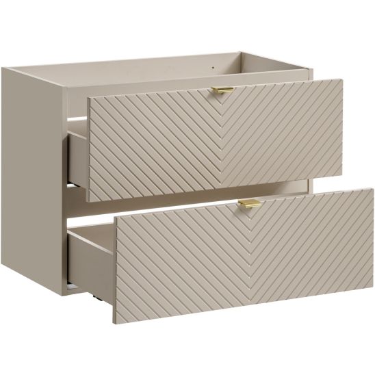 Set Kabinett Comad Viva Cashmere VIVA CASHMERE 82-80-2S, Waschbecken Comad Lola UN-LOLA-GW, NOVA OAK A 89-80