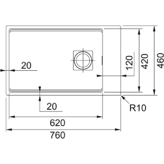 Set Granitspüle Franke Kanon 125.0721.161, Küchenarmatur Franke Lina 115.0626.053