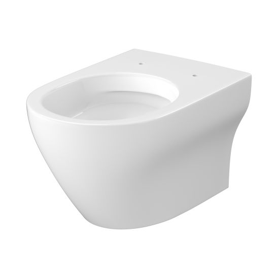 Set WC-Becken mit Absenkautomatik-Sitz Cersanit Larga S701-885, Verdeckter Rahmen mit Betätigungsplatte Cersanit S701-778