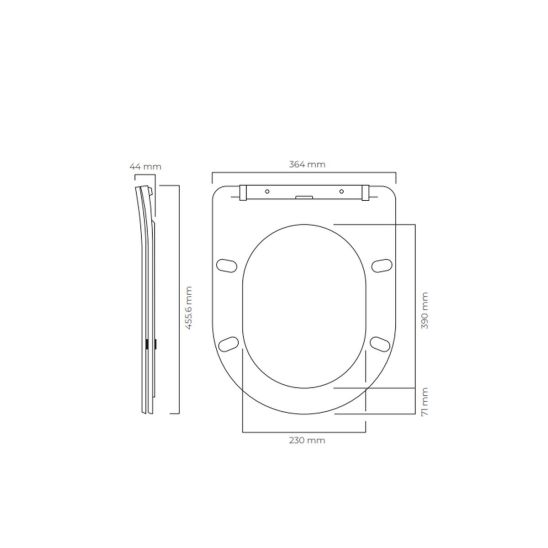 Set WC-Becken Oltens Hamnes 42513000, Toilletensitz Oltens Hamnes 45119000