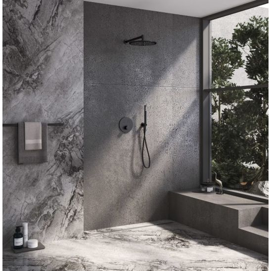 Set Badewannen- und Duscharmatur Kronenbach Smart Push 19044002SM, Kopfbrause Kronenbach Supra 2.0 153765001904SMN, 01900190KBN, 27409002SMKB, 28276000KBSM, 28628002SMKB, 27500001 KB