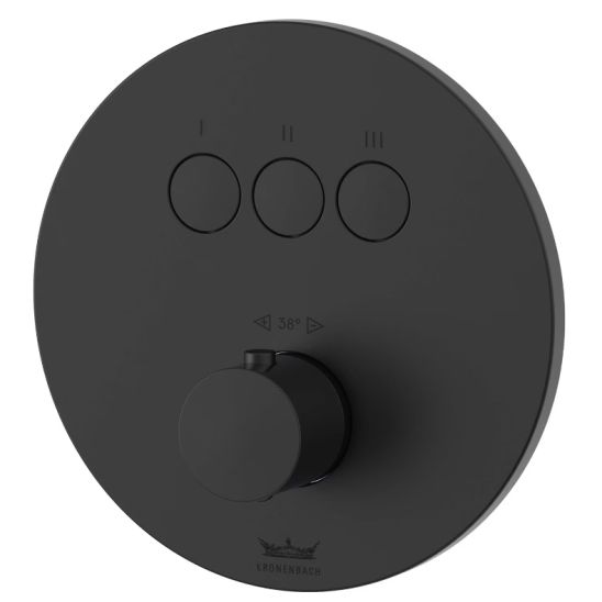 Set Badewannen- und Duscharmatur Kronenbach Smart Push 19044003SM, Kopfbrause Kronenbach Spa KBMBBPRBOR250-2-BL, 01900190KBN, 28276000KBSM, 28628002SMKB, 27500001 KB