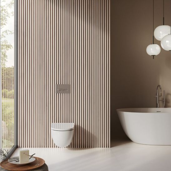 Set WC-Becken mit Absenkautomatik-Sitz Kludi Resa D 24WCSET43, Unterputzrahmen Kludi Unifix 79300