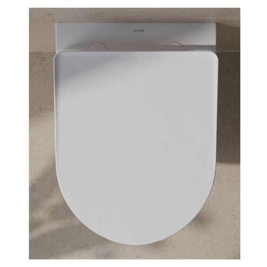 Set WC-Becken mit Absenkautomatik-Sitz Kludi Resa D 24WCSET43, Unterputzrahmen Kludi Unifix 79300