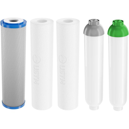 Set Umkehrosmose-Filtersystem USTM RO6 RO6WFU, Filtereinsatz für Umkehrosmoseanlage USTM SET13