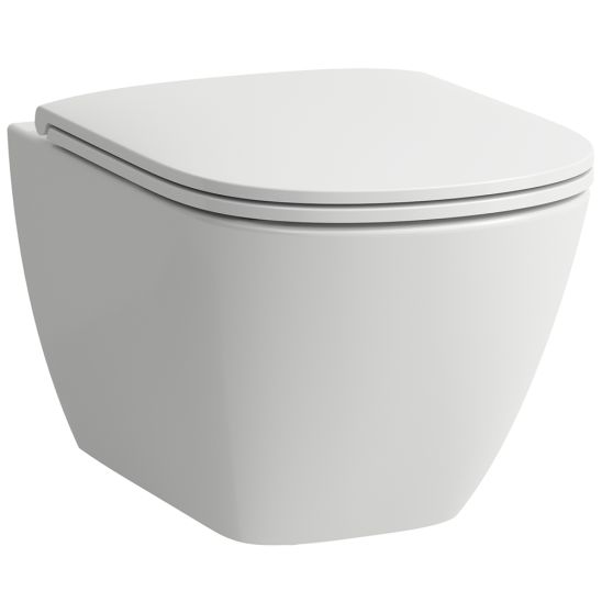 Set WC-Becken mit Absenkautomatik-Sitz Laufen Lua H8660820000001, Unterputzrahmen Laufen Ineo H9201140000001