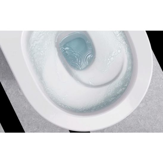 Set WC-Becken mit Absenkautomatik-Sitz Laufen Lua H8660820000001, Unterputzrahmen Laufen Ineo H9201140000001