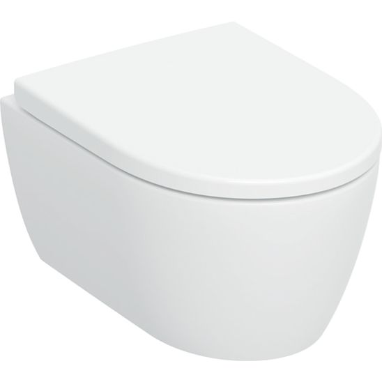 Set WC-Becken mit Absenkautomatik-Sitz Geberit iCon 503.048.00.8, Unterputzrahmen Geberit Duofix 111.003.00.2, 111.815.00.1, 156.050.00.1