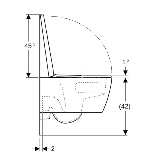 Set WC-Becken mit Absenkautomatik-Sitz Geberit iCon 503.046.00.1, Unterputzrahmen Geberit Duofix 111.320.00.6, 111.815.00.1, 156.050.00.1