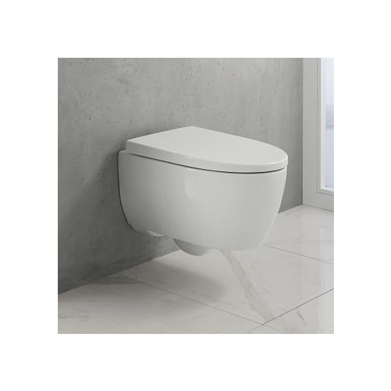 Set WC-Becken mit Absenkautomatik-Sitz Geberit iCon 503.046.00.1, Unterputzrahmen Geberit Duofix 111.320.00.6, 111.815.00.1, 156.050.00.1