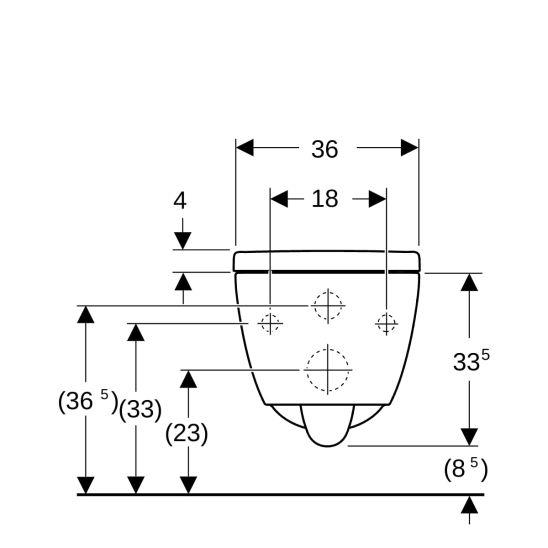 Set WC-Set mit Sitz Geberit iCon 503.048.00.1, Unterputzrahmen Geberit Duofix 111.003.00.2, 111.815.00.1, 156.050.00.1