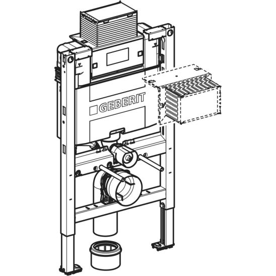Set Dusch-WC Geberit AquaClean 146.350.01.1, Unterputzrahmen Geberit Duofix 111.003.00.2, 111.815.00.1