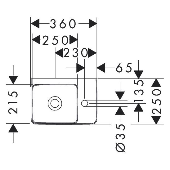 Set Kabinett Hansgrohe Xilesa E 54244780, Waschbecken Hansgrohe Xelu Q 60314450
