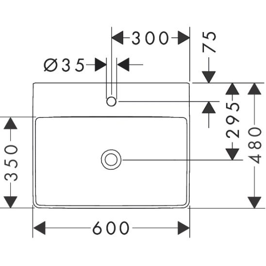 Set Kabinett Hansgrohe Xilesa E 54293700, Waschbecken Hansgrohe Xelu Q 60317450