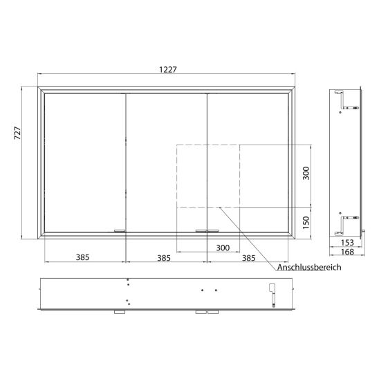 Set Kabinett Kronenbach Cube 2.0 KB100212CR, Unterputz-Montagerahmen für Spiegel Kronenbach Cube 2.0 NU1000032NU