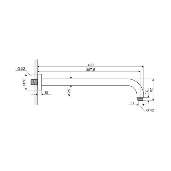 Set Badewannen- und Duscharmatur Excellent Pi AREX.1240.02AB, Schlauchanschluss mit Griff Excellent Pi AREX.1241AB, AREX.3025AB, AREX.3140AB, AREX.SH.023AB