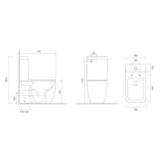 Set Kompakte Toilettenschüssel Oltens Hamnes 44501000, Toilletensitz Oltens Hamnes 45111000