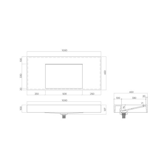 Set Waschbecken Oltens Stila 40003000, Unterschrank Oltens Lun 60034900