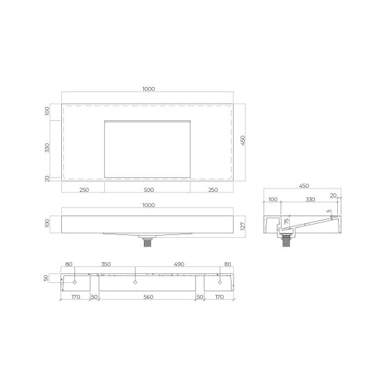 Set Waschbecken Oltens Stila 40003900, Badschrank Oltens Lun 60034000