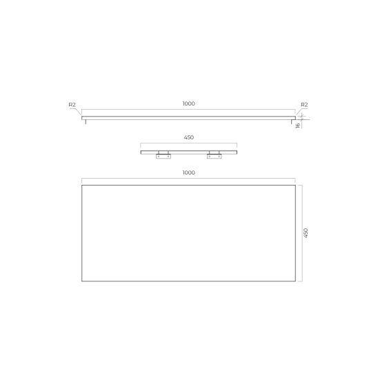 Set Unterschrank Oltens Lun 60034000, Naphtha-Arbeitsplatte Oltens Lun 63026000
