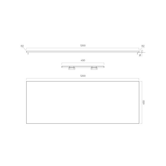Set Unterschrank Oltens Lun 60030300, Naphtha-Arbeitsplatte Oltens Lun 63027300