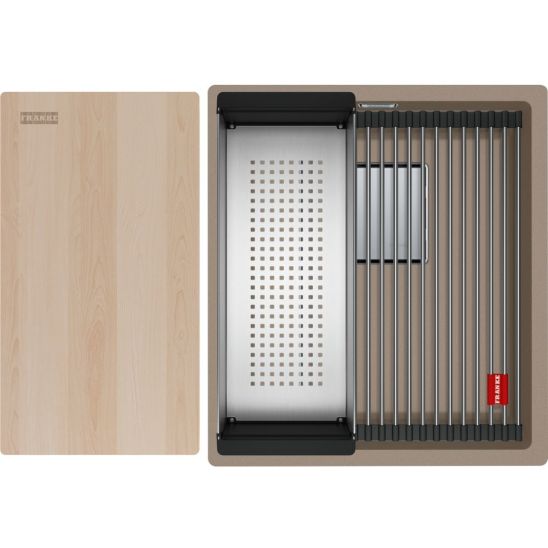 Set Granitspüle Franke Kanon 125.0749.647, Küchenarmatur Franke Atlas Neo 115.0741.710