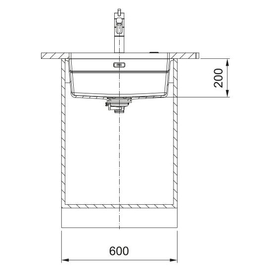 Set Granitspüle Franke Kanon 125.0749.660, Küchenarmatur Franke Lina 115.0626.020