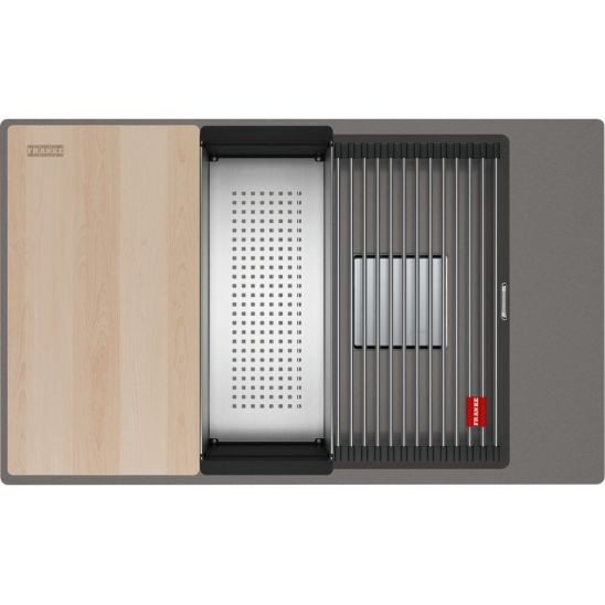 Set Granitspüle Franke Kanon 125.0749.668, Küchenarmatur Franke Lina 115.0626.057
