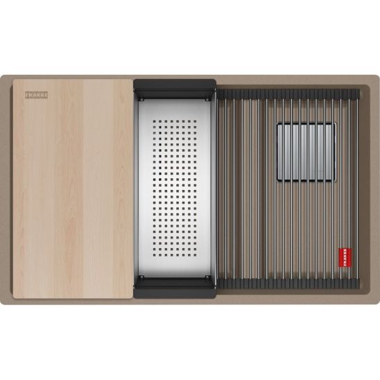 Set Granitspüle Franke Kanon 125.0749.677, Küchenarmatur Franke Atlas Neo 115.0741.710