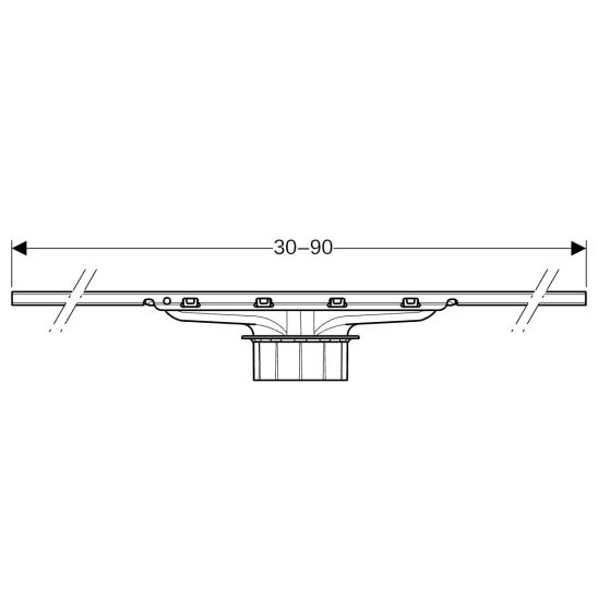 Set Linienablauf Geberit CleanLine 154.501.KS.1, Duschrinne Geberit CleanLine 154.152.00.1