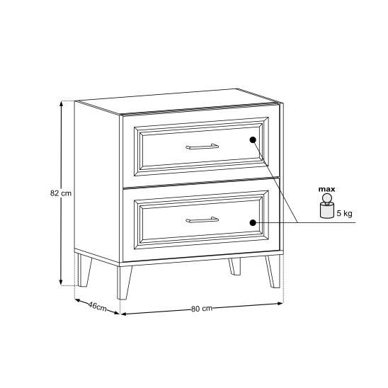 Set Badschrank Comad Dorothy Ristretto DOROTHY RISTRETTO 82-80-46-2S, Spiegel Comad Dorothy Ristretto DOROTHY RISTRETTO 84-80, RISTRETTO 89-80-46 M
