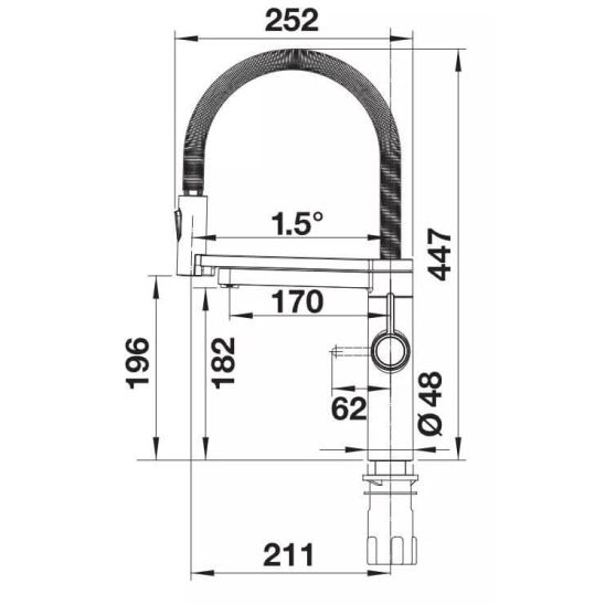 Set Grundeinheit Blanco Drink Soda 527633, Küchenarmatur für Wasserfilter Blanco Evol-S Pro 526254
