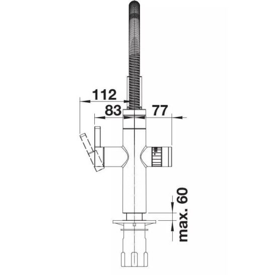 Set Grundeinheit Blanco Drink Soda 527633, Küchenarmatur für Wasserfilter Blanco Evol-S Pro 526254