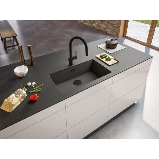 Set Küchenarmatur Franke Active L Pull-Out Spray 115.0721.464, Granitspüle Franke Maris 125.0737.991