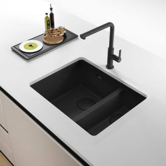 Set Granitspüle Franke Maris 125.0740.840, Küchenarmatur Franke Lina 115.0626.055