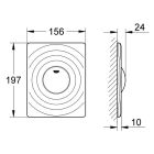 Set Unterputzrahmen Grohe Rapid SL 38539001, Betätigungsplatte Grohe Surf 38574000