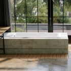 Set Rechteckige Badewanne Kaldewei Puro 256200010001, Siphon mit Überlauf Kaldewei Bis 687676500000