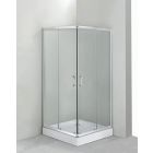 Set Dusche Deante Funkia KYC_N41K, Quadratische Duschwanne Deante Corner KTC_041B, NHC_025C