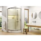 Set Dusche Deante Funkia KYP_651K, Halbrunde Duschwanne Deante Standard New KTA_053B, NHC_025C