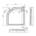 Set Dusche Ravak Blix 3B270C00Z1, Halbrunde Duschwanne Ravak Ronda GPX2240132, 364786